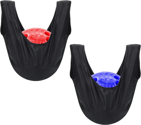COITEK Bowling Seesaw Bag 2 Pack, Bowling Polisher Bag Carrier Ball Cleaner Holder Bag Bowling Cleaner Towel(Black)