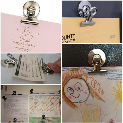 GRTARD Magnetic Clips 60 Pack Fridge Magnets Clips Magnetic Hooks Clips, Strong Refrigerator Magnets Clips, Whiteboard Magnetic Clips, 1.2 Inch (Silver)€¦