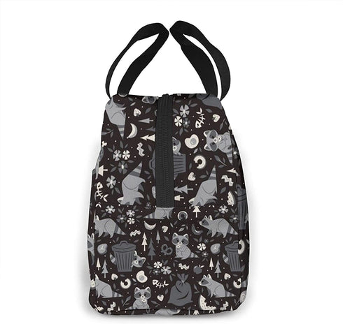 tianls Trashy Raccoons Lunch Bag Tote Bag Lunch Bag for WomenMen Lunch Box Insulated Lunch Container, One Size
