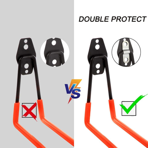Garage Storage Utility Hooks,Wall Mount&Heavy Duty Garage Hanger & Organizer to Handle Ladder, Hold Chairs,with Premium Steel to Hang Heavy Tools for Up to 55lbs(Set of 4)