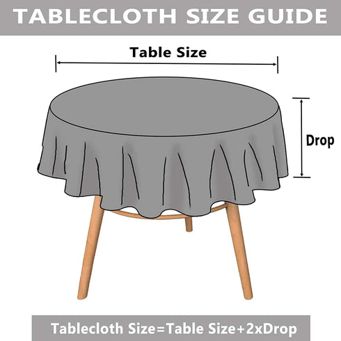 Heavy Duty Elegant Printed Tablecloth - Spillproof Fabric Lace Table Cloth - Round Table Cover for Dining Room Kitchen Home Decor ( 47" Round, Green Trees )