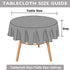 Heavy Duty Elegant Printed Tablecloth - Spillproof Fabric Lace Table Cloth - Round Table Cover for Dining Room Kitchen Home Decor ( 47" Round, Green Trees )