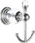 BATHSIR Crystal Robe Hook, Chrome Towel Hook for Bathroom Wall Mounted Silver Double Coat Hook