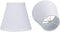 ALUCSET Double White Small Lamp Shade Clip On Bulb Set of 2 for Candelabra Bulbs, Barrel Fabric Lampshade for Table Chandelier Wall Lamp 4x7x6 Inch, 2Pcs Pack (White)