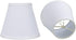 ALUCSET Double White Small Lamp Shade Clip On Bulb Set of 2 for Candelabra Bulbs, Barrel Fabric Lampshade for Table Chandelier Wall Lamp 4x7x6 Inch, 2Pcs Pack (White)