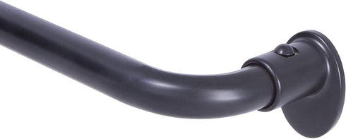 Eclipse EC Wrap Around Window Curtain Rod, 28-48", Black