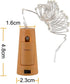 Decorman Wine Bottle Cork Lights, 20 Pack 20 LED Cork Shape Silver Copper Wire LED Starry Fairy Mini String Lights for DIY/Decor/Party/Wedding/Christmas/Halloween (Cool White)