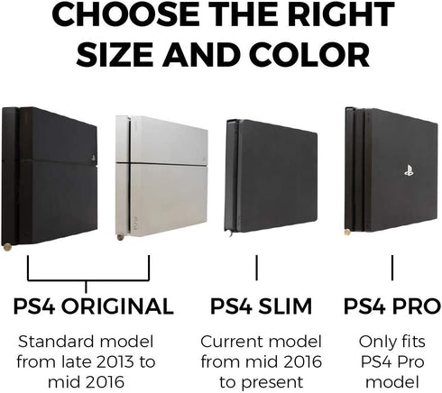 HumanCentric PS4 Mount (Black) | Mount on The Wall or on The Back of The TV | Patent Pending