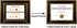 Space Art Deco, 8.5x11 for Business License Frame, Black Over Gold Double Mat with Two 4x9 Business License Openings, Easel Stand, Sawtooth Hanger (Black/Ornate Gold Design)