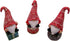 Festive Holiday Sitting Gnome Figurines, Christmas Decoration, 3 Assorted, 5 Inches