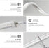 AIMENGTE 12V Neon LED Strip Lights with Adapter&Dimmer, 16.4ft/5M Waterproof Silicone LED Light Strip for Bedroom, Warm White