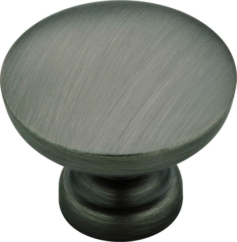 Franklin Brass Flat Top Round Kitchen Cabinet Knobs or Drawer Knobs 1-1/8" (29mm), 10-Pack Heirloom Silver Cabinet Hardware P29523K-904-B