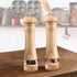 2-Piece Salt and Pepper Grinder Set, Wooden Salt and Pepper Mills with Adjustable Coarseness, Refillable Manual Pepper Mill Grinder for Home Cooks (8 inch)