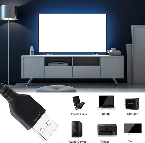 LED Strip Lights, LED Lights for Bedroom Bluetooth Music Sync, 16.4ft 5V USB Powered LED Light Strip Waterproof, 150LEDs RGB 5050 Color Changing with App Control