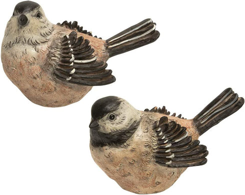The Bridge Collection Sculpted Resin Brown Bird Figurines, Set of 2 Assorted