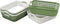Yesdate Plastic Storage Basket Tray, Desktop Basket Tray, 6 Packs (3 Green, 3 White), F