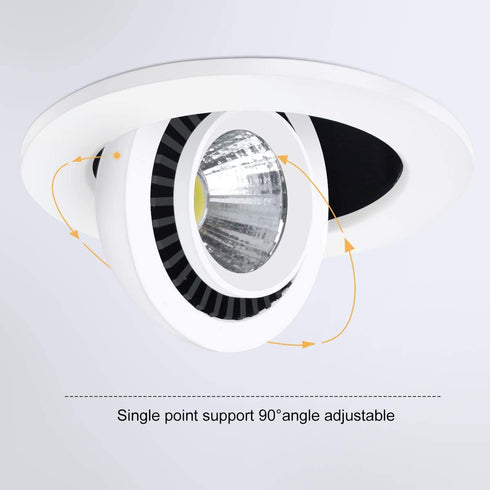 YGS-Tech 2 Inch LED Recessed Lighting Dimmable Downlight, 3W (35W Halogen Equivalent) COB Tai Chi Spotlight, 3000K Warm White, CRI80, LED Ceiling Light with LED Driver (4 Pack)
