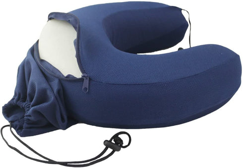 Bolan Pack of 2 Memory Foam Travel Pillows, Compact, Foldable, U-Shaped Pillows, Fits Into its Own Attached Small Bag for Planes, Trains and Automobiles.