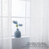 RYB HOME White Curtains for Bedroom - Linen Textured Semi Sheer Curtains Privacy for Bedroom Bathroom Kitchen Dining Office Window, 52 Wide x 45 inches Long, 2 Pcs