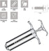 JY COOKMENT Meat Injector Syringe - Flavor Injector with 3 Stainless Steel Professional Needles;2pcs Cleaning Brush for BBQ Grill Smoker 2-oz Large Capacity Barrel