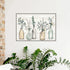 Flower Wall Art Painting Line Wood Texture Botanical Wall Art Canvas Picture Contemporary Botanic in Jar Canvas Artwork for Living Room Bedroom Kitchen Dinning Room Office Home Decor No Frame 24x16in