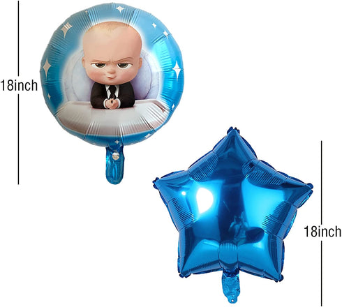 Baby Boss 2nd Birthday Decorations Blue Number 2 Balloons 32 Inch | The Baby Boss Birthday Balloons for Kids Birthday Baby Shower Decorations (Baby 2nd Birthday)