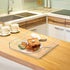 Clear Acrylic Ottoman Tray with Handles -12x12x2 Inch- Decorative Serving Trays for Appetizer,Breakfast -Countertop Organizer Storage Tray for Kitchen,Bathroom,Living Room