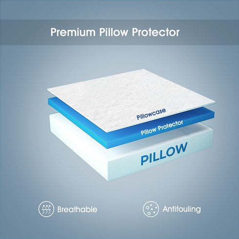STONECREST Gusseted Pillow Protector - 1 PC, Zipper Premium Gusset Pillow Encasement Covers(400tc Dot Jacquard-Gusset, King)