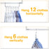 HOUSE DAY Magic Hangers Space Saving Hangers for Clothes Hangers Space Saving Wardrobe Clothing Hanger Organizer Closet Space Saver Hangers (12 Pack)