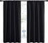 NICETOWN Black Blackout Curtain Blinds - Solid Thermal Insulated Window Treatment Blackout Drapes/Draperies for Bedroom (2 Panels, 42 inches Wide by 63 inches Long, Black)