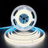 HAMRVL COB LED Strip Lights White 6000K,DC12V 16.4ft/5M 320leds/M CRI90 Flexible LED Tape 8mm, for Indoor Home Cabinet?Bedroom,Kitchen,Stage,Backlight DIY Lighting(Without Power Supply) (White 6000k)