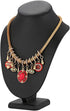 Necklace Jewelry Display Stand - Polmart Black Leatherette Tall Necklace Chain Jewelry Bust Display Holder Stand Necklace Pendant Holder Bust Stand Storage Decoration & Presentation (H:10.2")