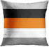 Emvency Set of 4 Throw Pillow Covers Modern Abstract Stripe Simple Geometric Acrylic Bold Decorative Pillow Cases Home Decor Square 18x18 Inches Pillowcases(Grey Orange)