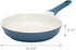 Ecolution Farmhouse Cast Aluminum, Durable Nonstick Coating, Even Heating, Dishwasher Safe, Soft Touch Handle, 9.5-Inch Fry Pan, Blue