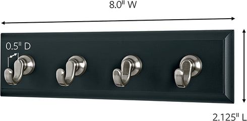 Command Key Rail, Slate, 1-Rail, 6-Strips, Organize Damage-Free