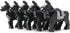 Feleph Black War Horses Set Animals Building Block Toys Ranch Farm Medieval Knight Accessories Compatible with Major Brands?5 PCS?