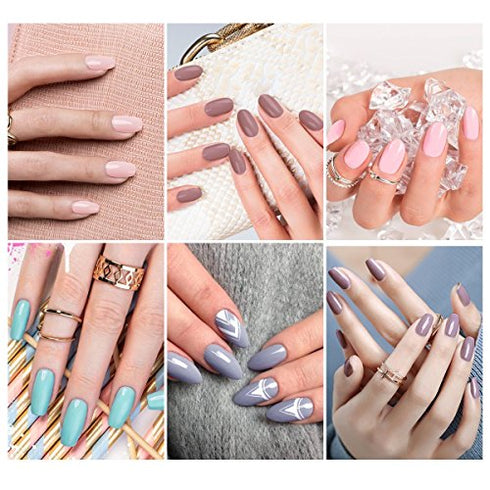 Vishine Base Coat & No Wipe No Clean Top Coat UV LED Gel Nail Polish Soak Off Varnish Set 8ml