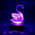 YUANHEN Crystal Swan Figurine Night Light Wood LED Light Base USB Interface 7 Colors Light Paperweight Home Decorations Collection Holiday Gifts Keepsake WCS