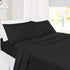 Setaluna Soft and Silky 5 Piece Bed Sheet Set Easy Fit 12" to 18" Deep Pocket Fitted Sheet, Flat Sheet, Pillow Cases, Breathable & Cooling Comfy Sheets, Split King Size, Black