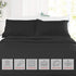 Setaluna Soft and Silky 5 Piece Bed Sheet Set Easy Fit 12" to 18" Deep Pocket Fitted Sheet, Flat Sheet, Pillow Cases, Breathable & Cooling Comfy Sheets, Split King Size, Black