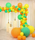 142Pcs DIY Balloon Garland Arch Kit with Green Balloons,Orange balloons,Yellow Balloons for Baby shower Bridal Shower Prom Wedding Graduation Birthday Party Decorations