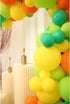 142Pcs DIY Balloon Garland Arch Kit with Green Balloons,Orange balloons,Yellow Balloons for Baby shower Bridal Shower Prom Wedding Graduation Birthday Party Decorations