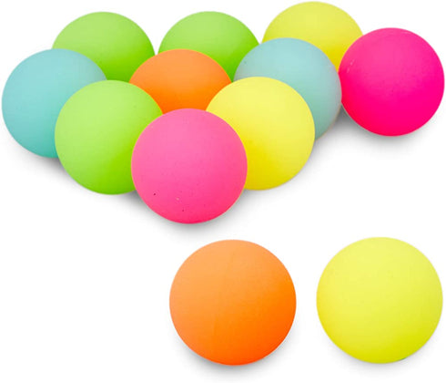 MATICAN 12-Pack Large Bouncy Balls, Bright Neon Colors 2.35" Big Rubber Super Bouncing Balls for Kids, Party Favors, Carnival Prizes, 2.35-Inch