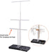 LKKL Jewelry Organizer Stand with Adjustable Extra Long Tier, 3-Tier Jewelry Holder Stand with Resin Tray, Necklace Holder, Jewelry Tree, Jewelry Tower For Earrings, Long Necklaces, Bracelets and Rings- White