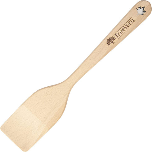 TREEVERU Natural Wooden Spatula for Cooking Nonstick Wooden Turner Flat Wooden Spatula for Pan and Wok Organic Wood Spatula for Kitchen Wood Cooking Tool for Everyday Use (14.1 x 2.8 Inches)