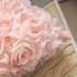 MIULEE Pack of 2 3D Decorative Spring Romantic Stereo Chiffon Rose Flower Pillow Cover Solid Square Pillowcase for Sofa Bedroom Car 18x18 Inch 45x45 cm Peach Pink Wedding