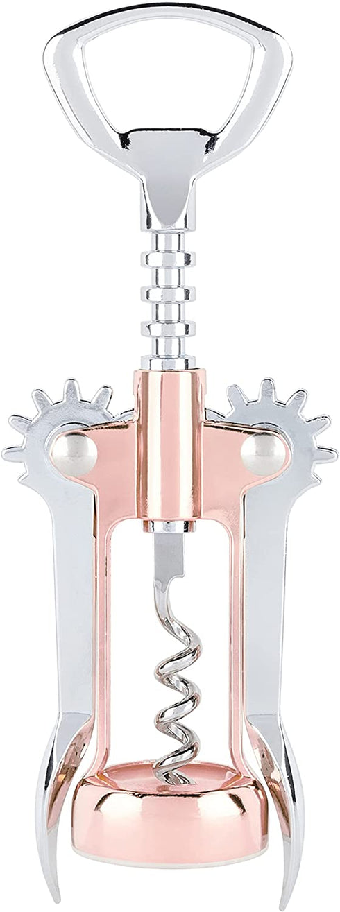 True Soar Copper Winged Corkscrew Self Centering Worm, Bottle Opener, Metallic