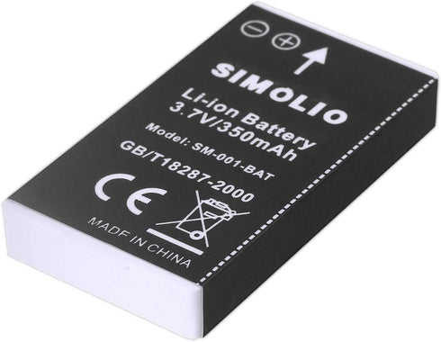 Li-ion Battery for SIMOLIO Wireless TV Headphones SM-823, SM-823D, Rechargeable and Replaceable Battery for Simolio Wireless TV Hearing Assistance Headsets