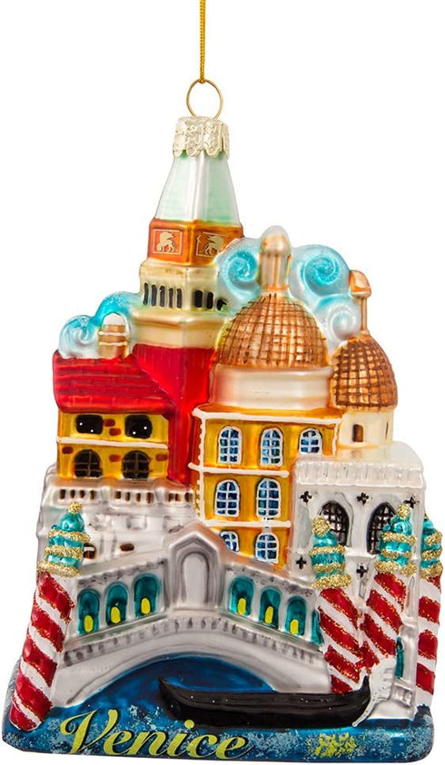 Kurt S. Adler Kurt Adler 5-Inch Venice Cityscape Glass Ornament