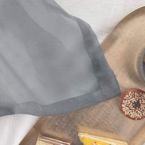 MIULEE 2 Panels Solid Color Dark Grey Sheer Curtains Elegant Grommet Window Voile Panels/Drapes/Treatment for Bedroom Living Room (54X84 Inch)